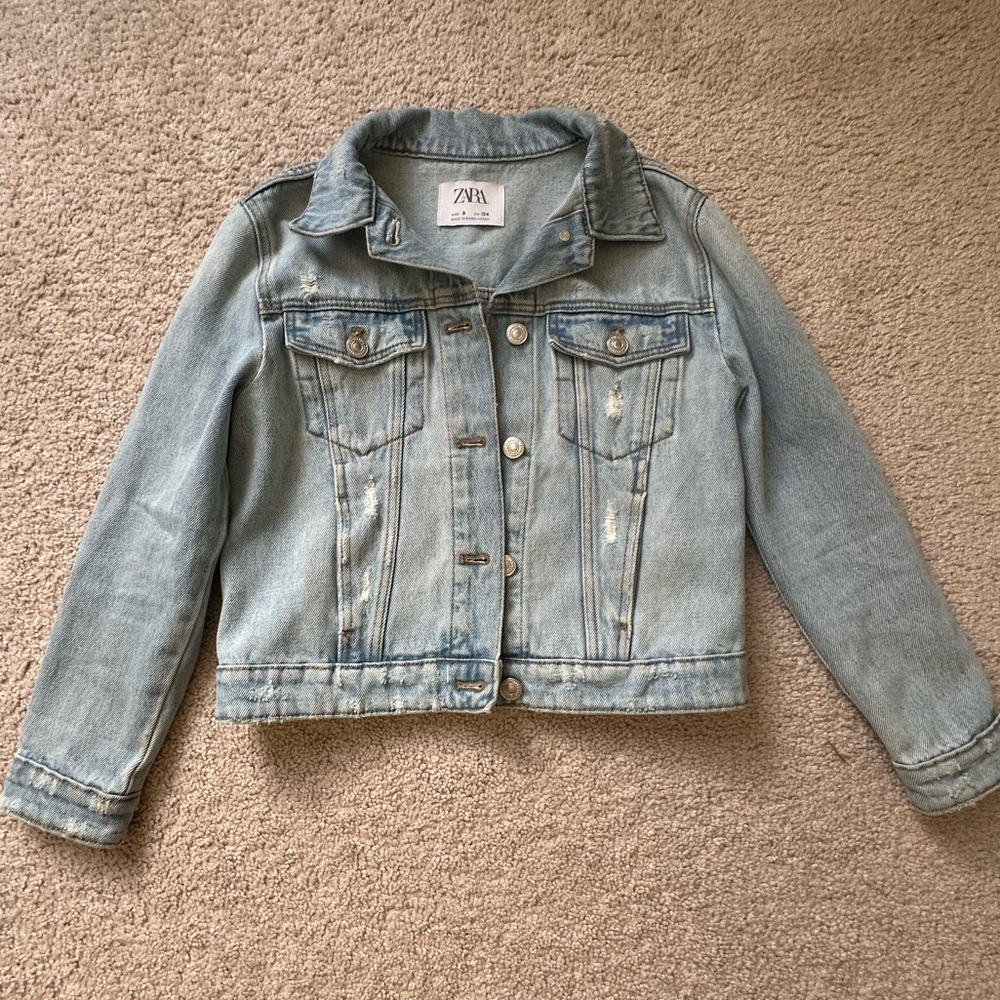 Zara Girls Distressed Jean Jacket